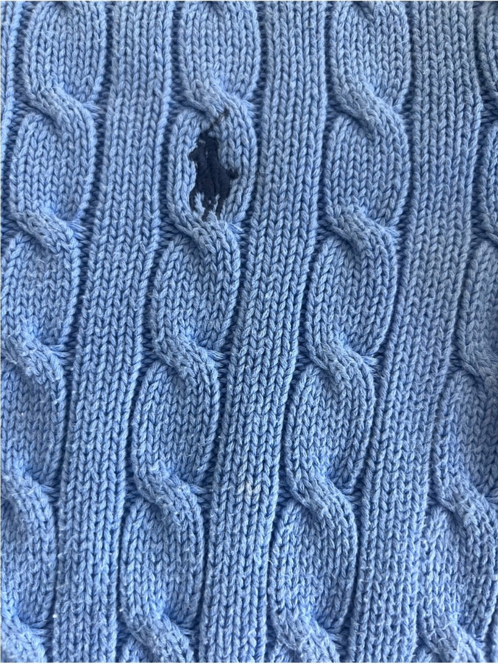 Polo Ralph Lauren | Light Blue Cable-Knit Sweater | Size S - Picture 2 of 10
